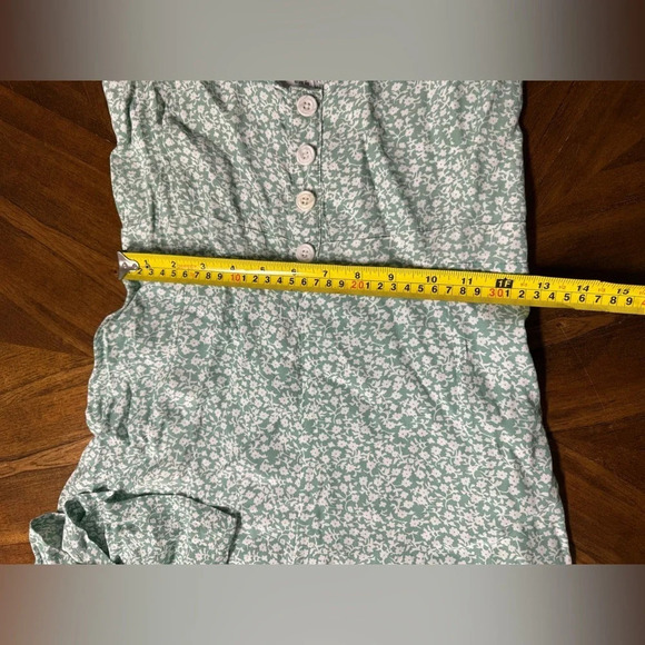 Faithfull the Brand River Seafoam Floral Print Culotte Jumpsuit Cottage Sz XS 2 - Picture 8 of 14